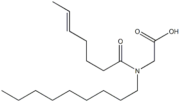 N-(5-Heptenoyl)-N-nonylglycine 结构式