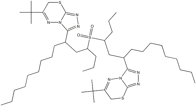 3-(6-tert-Butyl-7H-1,2,4-triazolo[3,4-b][1,3,4]thiadiazine-3-yl)propyldodecyl sulfone 结构式