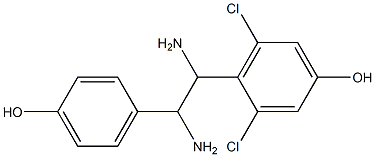 4-[1,2-Diamino-2-(4-hydroxyphenyl)ethyl]-3,5-dichlorophenol 结构式