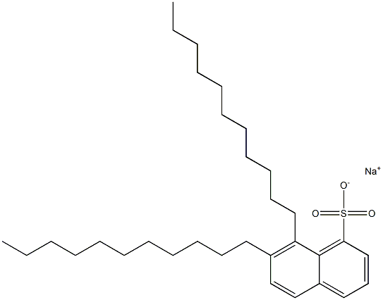 7,8-Diundecyl-1-naphthalenesulfonic acid sodium salt 结构式