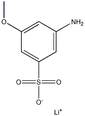 3-Amino-5-methoxybenzenesulfonic acid lithium salt 结构式