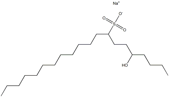 5-Hydroxyicosane-8-sulfonic acid sodium salt 结构式