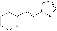1,4,5,6-Tetrahydro-1-methyl-2-[2-(2-thienyl)ethenyl]pyrimidine 结构式
