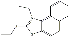 1-Ethyl-2-(ethylthio)naphtho[1,2-d]thiazol-1-ium 结构式