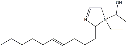 2-(4-Decenyl)-1-ethyl-1-(1-hydroxyethyl)-3-imidazoline-1-ium 结构式