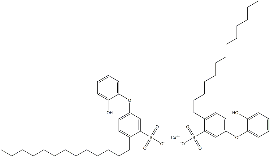 Bis(2'-hydroxy-4-tridecyl[oxybisbenzene]-3-sulfonic acid)calcium salt 结构式