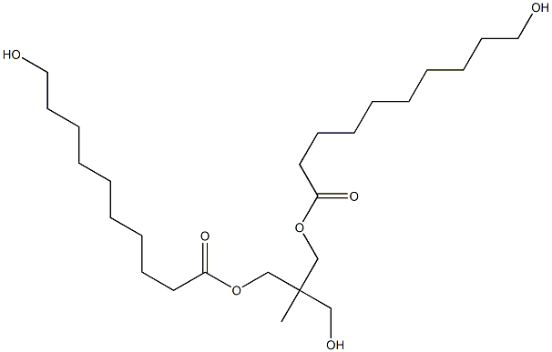 Bis(10-hydroxydecanoic acid)2-(hydroxymethyl)-2-methyl-1,3-propanediyl ester 结构式