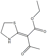 2-[(Z)-2-Oxo-1-ethoxycarbonylpropylidene]thiazolidine 结构式