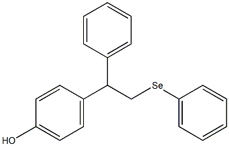 4-[1-Phenyl-2-(phenylseleno)ethyl]phenol 结构式