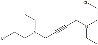 N,N'-Bis(2-chloroethyl)-N,N'-diethyl-2-butyne-1,4-diamine 结构式