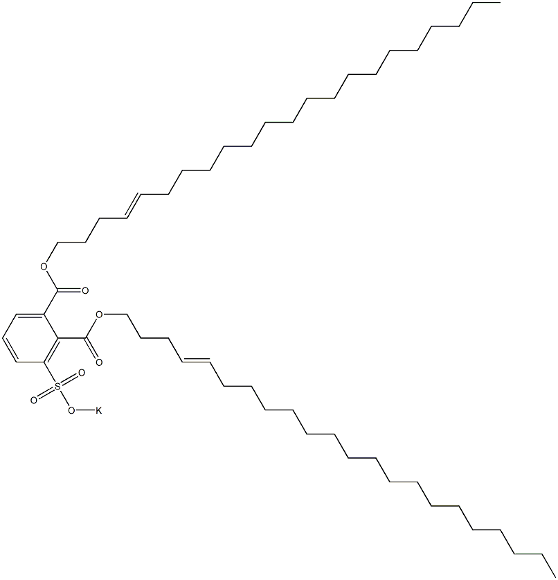 3-(Potassiosulfo)phthalic acid di(4-docosenyl) ester 结构式