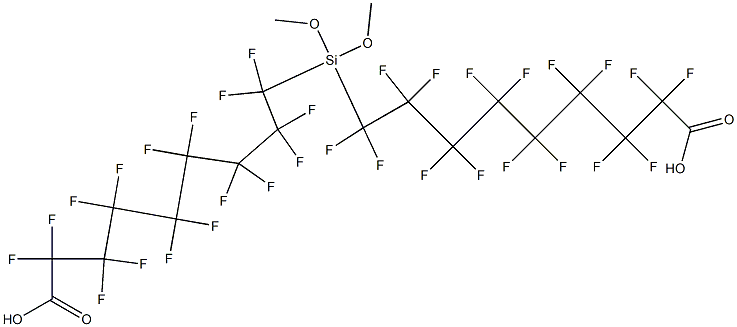 Bis(2,2,3,3,4,4,5,5,6,6,7,7,8,8,9,9-hexadecafluorononanoic acid)dimethoxysilanediyl ester 结构式