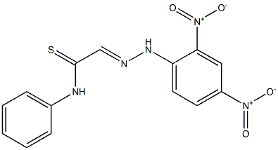 N-Phenyl-2-[2-(2,4-dinitrophenyl)hydrazono]thioacetamide 结构式