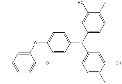 N,N-Bis(3-hydroxy-4-methylphenyl)-4-(2-hydroxy-5-methylphenoxy)benzenamine 结构式