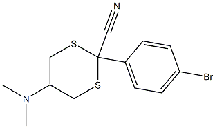 5-(Dimethylamino)-2-[4-bromophenyl]-1,3-dithiane-2-carbonitrile 结构式