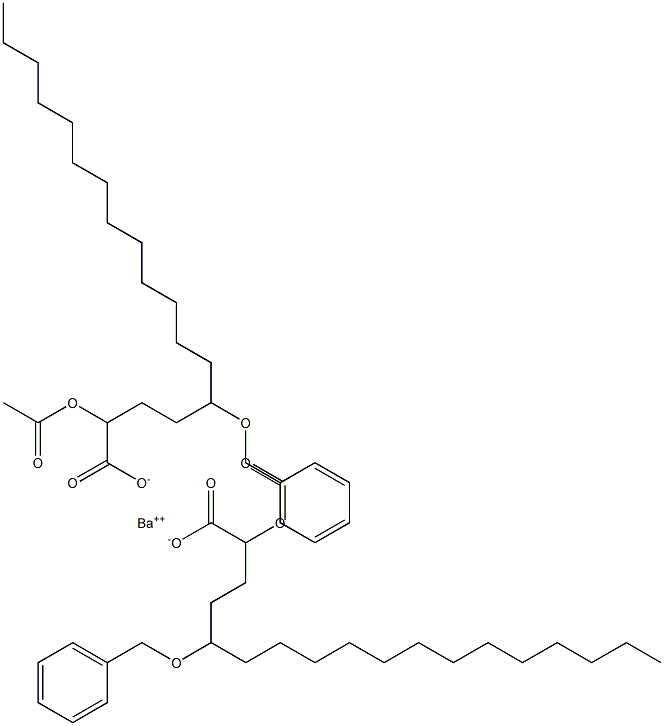 Bis(5-benzyloxy-2-acetyloxystearic acid)barium salt 结构式