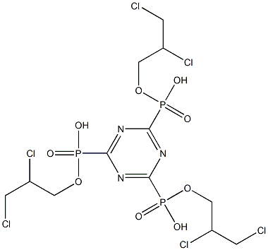 2,4,6-Tri(2,3-dichloropropylphosphono)-1,3,5-triazine 结构式