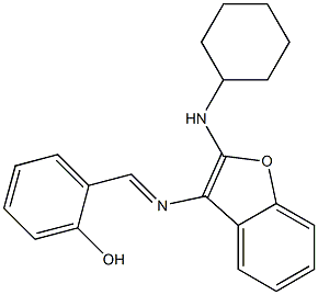 3-[(2-Hydroxybenzylidene)amino]-2-(cyclohexylamino)benzofuran 结构式