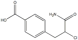 p-(2-Carbamoyl-2-chloroethyl)benzoic acid 结构式