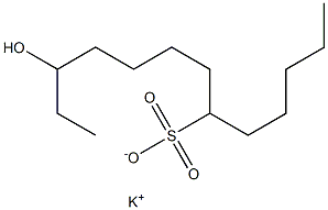 11-Hydroxytridecane-6-sulfonic acid potassium salt 结构式
