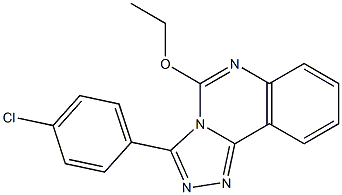 3-(4-Chlorophenyl)-5-ethoxy-1,2,4-triazolo[4,3-c]quinazoline 结构式