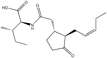 N-[[(1R,2R)-2-[(Z)-2-Pentenyl]-3-oxocyclopentyl]acetyl]-L-isoleucine 结构式