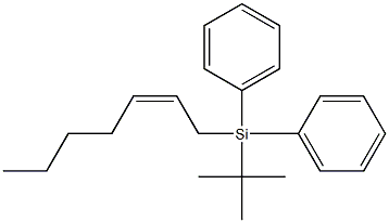 (Z)-1-[Diphenyl(tert-butyl)silyl]-2-heptene 结构式