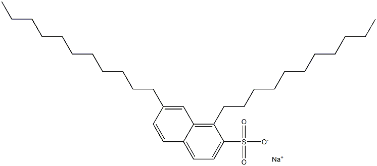 1,7-Diundecyl-2-naphthalenesulfonic acid sodium salt 结构式