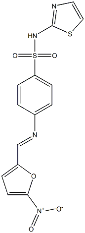 4-[(5-Nitro-2-furanyl)methyleneamino]-N-(2-thiazolyl)benzenesulfonamide 结构式