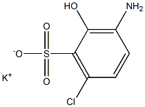 3-Amino-6-chloro-2-hydroxybenzenesulfonic acid potassium salt 结构式