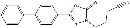 5-(Biphenyl-4-yl)-2-oxo-1,3,4-oxadiazole-3-butanenitrile 结构式