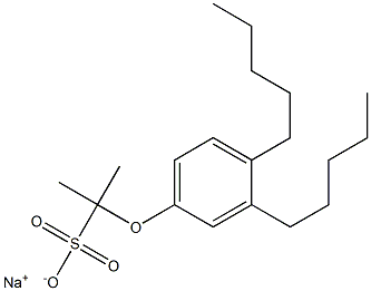 2-(3,4-Dipentylphenoxy)propane-2-sulfonic acid sodium salt 结构式