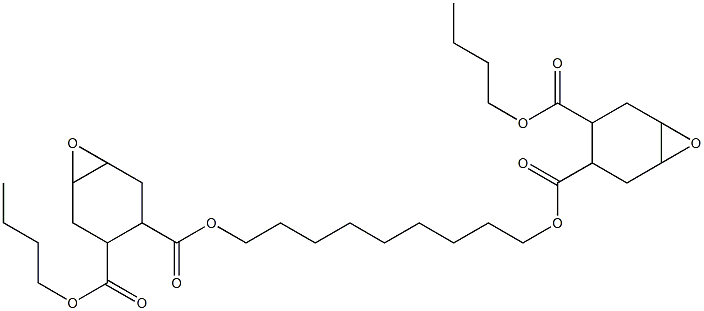 Bis[2-(butoxycarbonyl)-4,5-epoxy-1-cyclohexanecarboxylic acid]1,9-nonanediyl ester 结构式