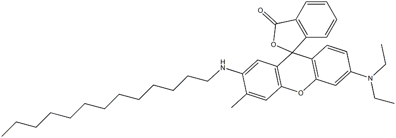 3'-Diethylamino-6'-methyl-7'-tridecylaminospiro[isobenzofuran-1(3H),9'-[9H]xanthen]-3-one 结构式