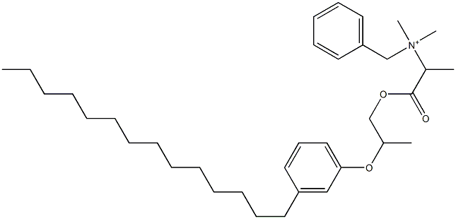 N,N-Dimethyl-N-benzyl-N-[1-[[2-(3-tetradecylphenyloxy)propyl]oxycarbonyl]ethyl]aminium 结构式