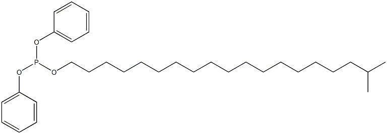 Phosphorous acid diphenyl 18-methylnonadecyl ester 结构式