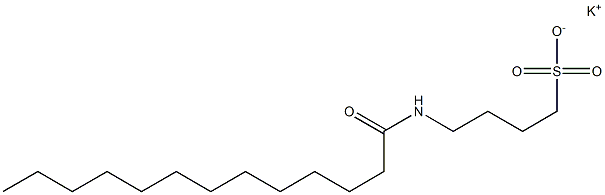 4-Tridecanoylamino-1-butanesulfonic acid potassium salt 结构式