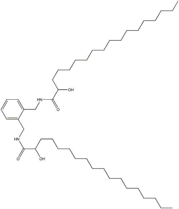 N,N'-(1,2-Phenylenebismethylene)bis(2-hydroxystearamide) 结构式