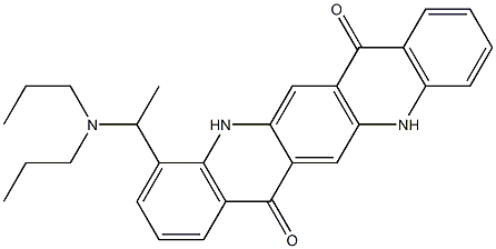 4-[1-(Dipropylamino)ethyl]-5,12-dihydroquino[2,3-b]acridine-7,14-dione 结构式