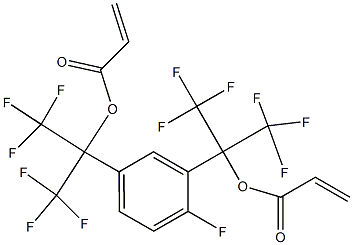 1,3-Bis[2-(acryloyloxy)-1,1,1,3,3,3-hexafluoropropan-2-yl]-4-fluorobenzene 结构式