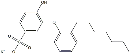 6-Hydroxy-2'-heptyl[oxybisbenzene]-3-sulfonic acid potassium salt 结构式