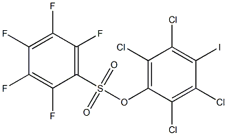 Pentafluorobenzenesulfonic acid 4-iodo-2,3,5,6-tetrachlorophenyl ester 结构式