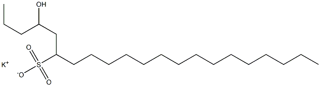 4-Hydroxyhenicosane-6-sulfonic acid potassium salt 结构式