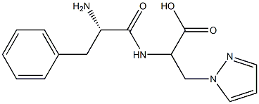 3-(1H-Pyrazol-1-yl)-2-[[(2S)-2-amino-3-phenylpropanoyl]amino]propionic acid 结构式