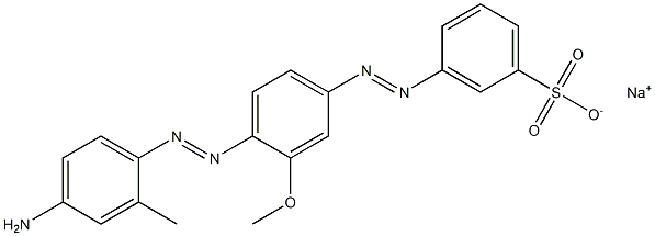 3-[4-(4-Amino-2-methylphenylazo)-3-methoxyphenylazo]benzenesulfonic acid sodium salt 结构式