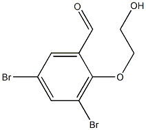 5-Bromo-3-bromo-2-(2-hydroxyethoxy)benzaldehyde 结构式