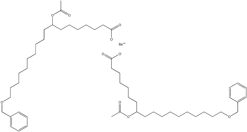 Bis(18-benzyloxy-8-acetyloxystearic acid)barium salt 结构式