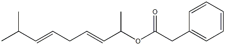 Phenylacetic acid 1,7-dimethyl-2,5-octadienyl ester 结构式