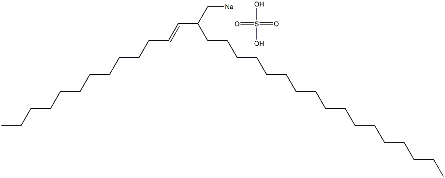 Sulfuric acid 2-(1-tridecenyl)nonadecyl=sodium ester salt 结构式