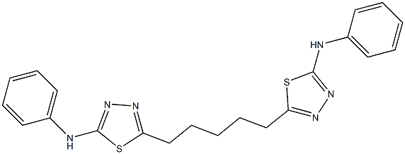 5,5'-(1,5-Pentanediyl)bis[2-(phenylamino)-1,3,4-thiadiazole] 结构式